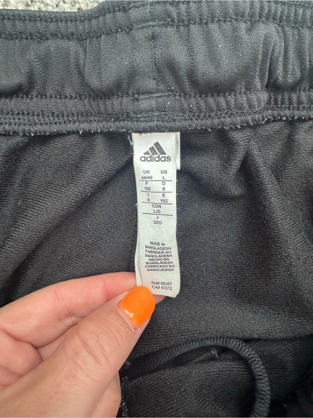adidas Black mens Jogger Pants with White Logo